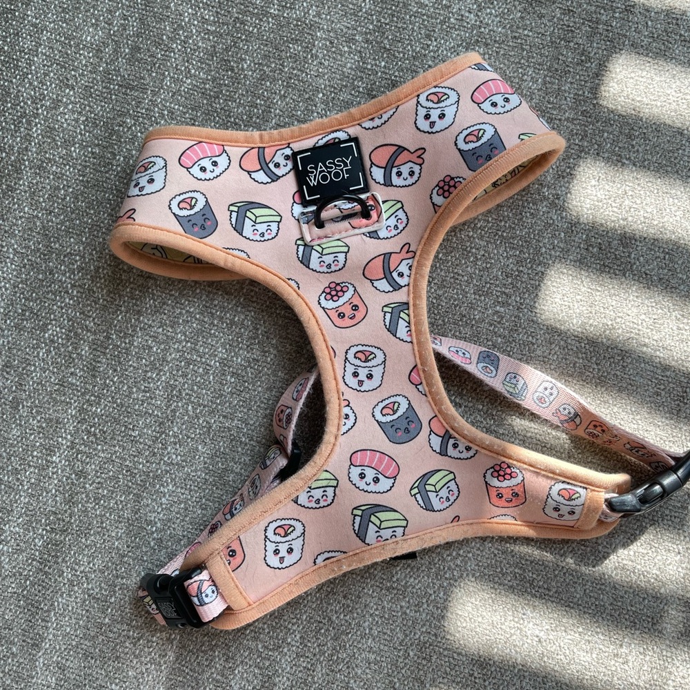 Sassy Woof Sushi Reversible Dog Harness size medium